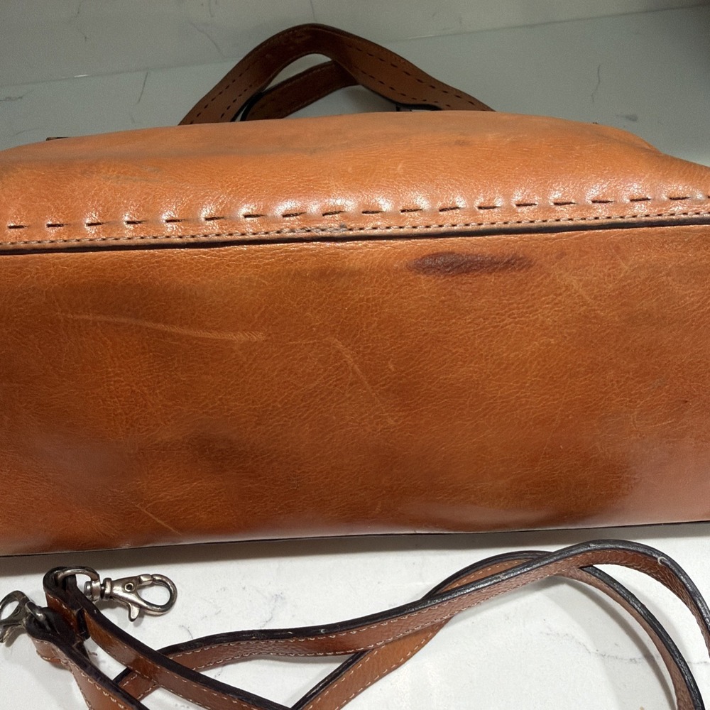 Fossil 1954 Sedona Brown Leather Satchel Handbag ZB9095 Vintage Top Handle - Picture 8 of 14
